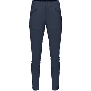Norrona - Dames wandel- en bergkleding - Falketind Rugged Slim Pants W'S Indigo Night voor Dames van Softshell - Maat L - Marine blauw