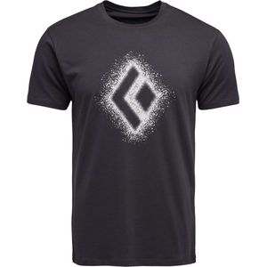 Black Diamond - Klimkleding - M Chalked Up 2.0 Ss Tee Charcoal voor Heren van Katoen - Maat L - Grijs