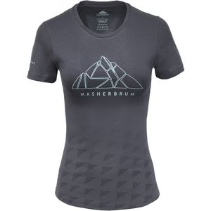 Masherbrum - Dames wandel- en bergkleding - T-Shirt W Proclimb2 MC Gris Basalt voor Dames - Maat S - Grijs