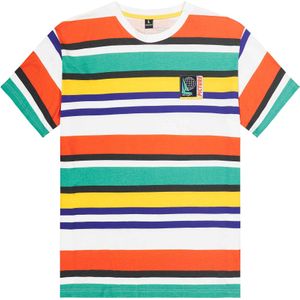 Picture Organic Clothing - T-shirts - Slab Tee Marina Print voor Heren van Katoen - Maat M - Oranje