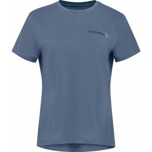 Norrona - Dames wandel- en bergkleding - Femund Tech T-Shirt W'S Vintage Indigo blue voor Dames van Gerecycled Polyester - Maat S - Blauw