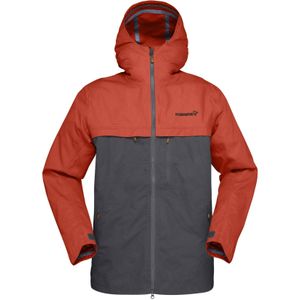 Norrona - Wandel- en bergsportkleding - Svalbard Cotton Jacket M Rooibos Tea/Slate Grey voor Heren van Katoen - Maat M - Grijs