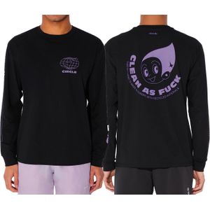 Circle - Trail / Running kleding - Clean As Fuck LS T-Shirt Slate Black voor Heren - Maat S - Grijs