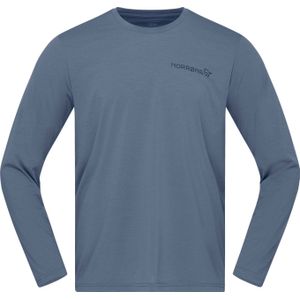 Norrona - Wandel- en bergsportkleding - Femund Tech Long Sleeve M'S Vintage Indigo blue voor Heren van Gerecycled Polyester - Maat L - Blauw