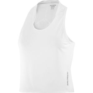 Salomon - Trail / Running dameskleding - Sense Aero Short Tank W White voor Dames - Maat M - Wit