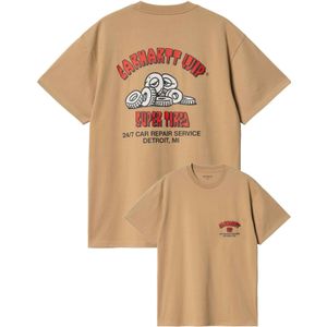 Carhartt - T-shirts - S/S Super Tired T-Shirt Peanut voor Heren - Maat S - Beige