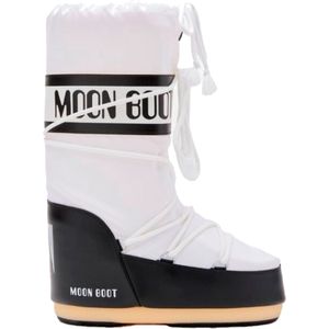 Moonboot - AprÃ¨s-skischoenen - Moon Boot Icon Nylon Black/White voor Unisex - Maat 39-41 - Wit