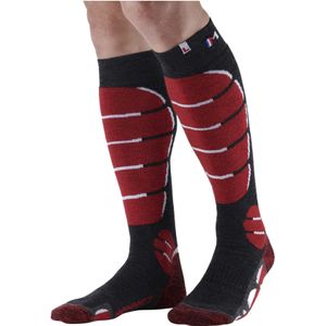 Monnet - Skisokken - Ski Medium Socks Red voor Unisex van Wol - Maat 45-46 - Rood