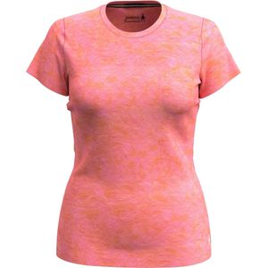 Smartwool - Dames wandel- en bergkleding - Women's Merino Short Sleeve Tee Guava Orange Wash voor Dames van Nylon - Maat M - Oranje