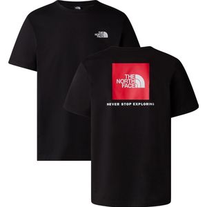 The North Face - T-shirts - M S/S Box Nse Tee TNF Black voor Heren van Katoen - Maat M - Zwart