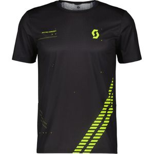 Scott - Trail / Running kleding - RC Run M Tee Black/Yellow voor Heren - Maat L - Zwart