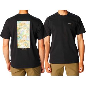 Columbia - T-shirts - Explorers Canyon Back SS Black Epicamp Graphic voor Heren van Katoen - Maat M - Zwart