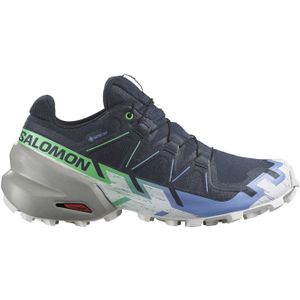 Salomon - Trailschoenen - Speedcross 6 Gtx W Carbon/Provence/White voor Dames - Maat 6,5 UK - Grijs