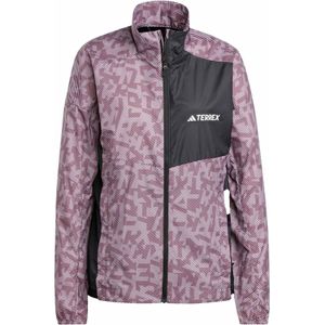 Adidas - Trail / Running dameskleding - Trail Wind Jacket W Quicri/Prlofi voor Dames - Maat M - Bordeauxrood