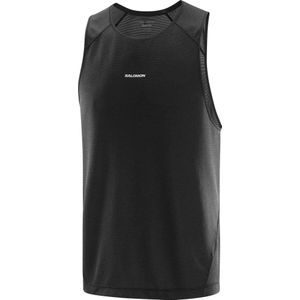 Salomon - Trail / Running kleding - Shakeout Core Tank M Deep Black voor Heren - Maat S - Zwart