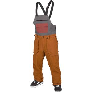 Volcom - Skibroeken - Roan Bib Overall Caramel voor Heren - Maat M - Bruin