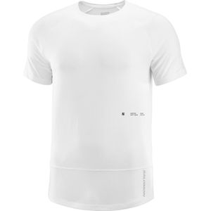 Salomon - Trail / Running kleding - Cross Run SS Tee Gfx M White voor Heren - Maat M - Wit