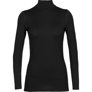 Icebreaker - Dames thermokleding - W Merino 260 Tech LS Turtleneck Black voor Dames van Wol - Maat S - Zwart