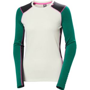 Helly-Hansen - Dames thermokleding - W Lifa Merino Midweight Crew Emerald voor Dames van Wol - Maat S - Groen