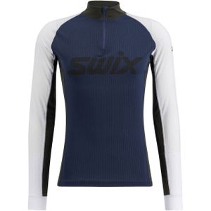 Swix - Thermokleding - Swix Racex Classic Half Zip Men Dark Navy/Bright White voor Heren - Maat S - Marine blauw