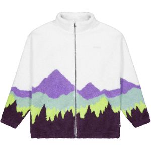 Picture Organic Clothing - Dames sweatshirts en fleeces - Nyss Zip Fleece Purple Mountains voor Dames - Maat S - Wit