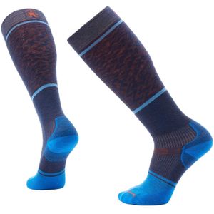 Smartwool - Skisokken - Snowboard Targeted Cushion Retro Line OTC Socks Deep Navy voor Heren van Wol - Maat L - Marine blauw