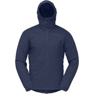 Norrona - Donsjassen - Lyngen Alpha100 Zip Hood M Indigo Night voor Heren van Nylon - Maat M - Marine blauw