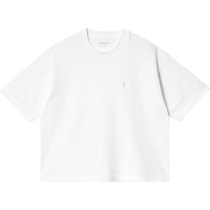 Carhartt - Dames t-shirts - W' S/S Chester T-Shirt White voor Dames van Katoen - Maat S - Wit