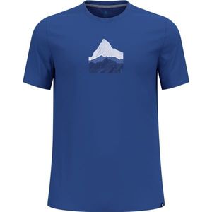 Odlo - Wandel- en bergsportkleding - F-Dry Mountain T-Shirt Crew Neck SS Limoges voor Heren - Maat L - Blauw