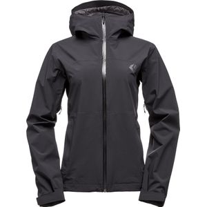 Black Diamond - Dames toerskikleding - W Stormline Stretch Rain Shell Black voor Dames - Maat M - Zwart