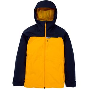 Burton - Ski jassen - M Lodgepole 2L Jacket True Black Goldenrod voor Heren - Maat M - Geel