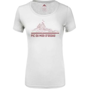 Masherbrum - Dames toerskikleding - T-Shirt UltrasoftÂ² Ossau F Ecru voor Dames van Katoen - Maat S - Wit