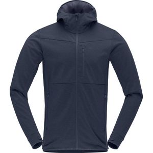 Norrona - Fleeces - Falketind Warm2 Octa Hood M'S Indigo Night voor Heren - Maat M - Marine blauw