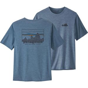Patagonia - Wandel- en bergsportkleding - M's Cap Cool Daily Graphic Shirt 73 Skyline Utility Blue X-Dye voor Heren - Maat L - Blauw