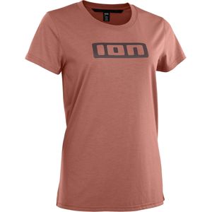Ion - Dames mountainbike kleding - Bike Jersey Logo SS Dr Wo Evil Amber voor Dames van Gerecycled Polyester - Maat S - Roze