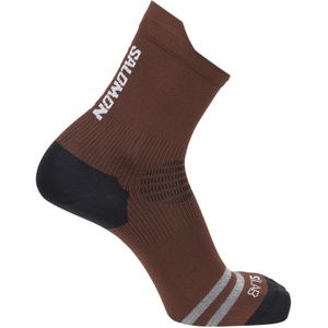 Salomon - Socks S/Lab Salomon Ultra Crew Decadent Chocolate/Vanilla Ice voor Heren van Siliconen - Maat XL - Bruin