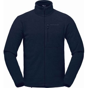 Norrona - Fleeces - NorrÃ¸na Warm2 Jacket M'S Indigo Night voor Heren van Gerecycled Polyester - Maat S - Marine blauw
