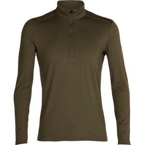 Icebreaker - Thermokleding - M Merino 200 Oasis LS Half Zip Loden voor Heren van Wol - Maat M - Kaki