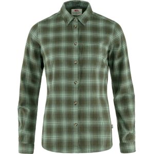 Fjall Raven - Merken - Ã–vik Flannel Shirt W Deep Forest Patina Green voor Dames van Gerecycled Polyester - Maat XS - Groen