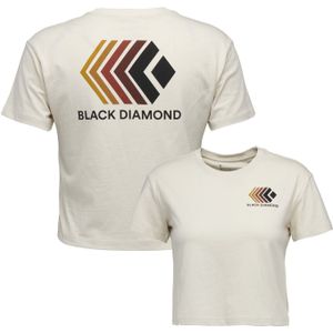 Black Diamond - Dames klimkleding - W Faded Crop SS Tee Off White voor Dames van Katoen - Maat M - Wit