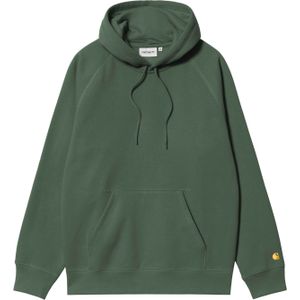 Carhartt - Sweatshirts en fleeces - Hooded Chase Sweat Sycamore Tree / Gold voor Heren - Maat M - Groen