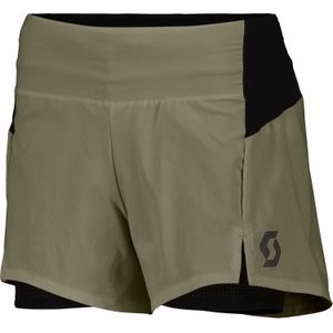 Scott - Trail / Running dameskleding - Hybrid Shorts W's Endurance Tech Hay Green voor Dames - Maat S - Kaki