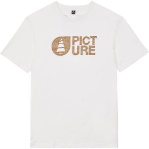 Picture Organic Clothing - T-shirts - Basement Cork Tee White voor Heren - Maat XL - Wit