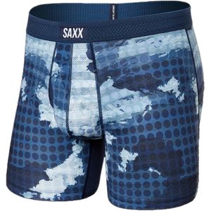 Saxx Underwear - Boxers en slips - Droptemp Cool Mesh Bb Fly Cloud Drop Camo Navy voor Heren - Maat XL - Marine blauw