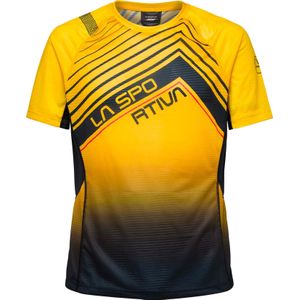 La Sportiva - Trail / Running kleding - Wave T-Shirt M Yellow Black voor Heren van Gerecycled Polyester - Maat S - Geel