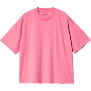 Carhartt - Dames t-shirts - W' S/S Chester T-Shirt Charm Pink voor Dames van Katoen - Maat M - Roze