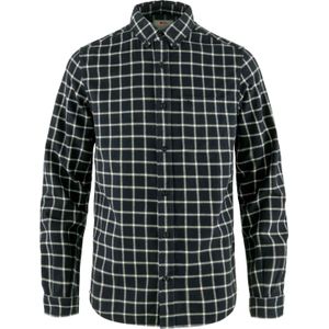 Fjall Raven - Blouses - Ã–vik Flannel Shirt M Dark Navy-Chalk White voor Heren van Gerecycled Polyester - Maat M - Marine blauw