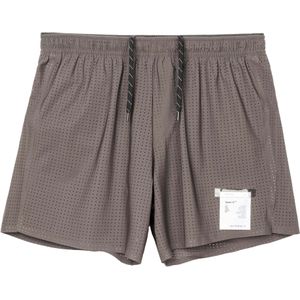 Satisfy - Trail / Running kleding - Space-O 5"" Shorts Taupe voor Heren - Maat L - Bruin