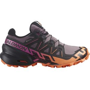 Salomon - Trailschoenen - Speedcross 6 Gtx W Moonscape/Black/Bird Of Paradise voor Dames - Maat 4 UK - Grijs