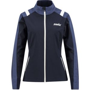 Swix - Langlaufkleding - Swix Infinity Jacket Women Lake Blue voor Dames - Maat S - Marine blauw